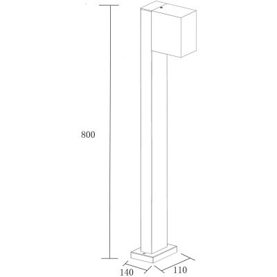 Goldlux Boston lampa stojąca zewnętrzna 1x10 W czarny mat 330987