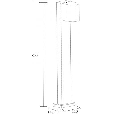 Goldlux Boston lampa stojąca zewnętrzna 1x10 W czarny mat 330994