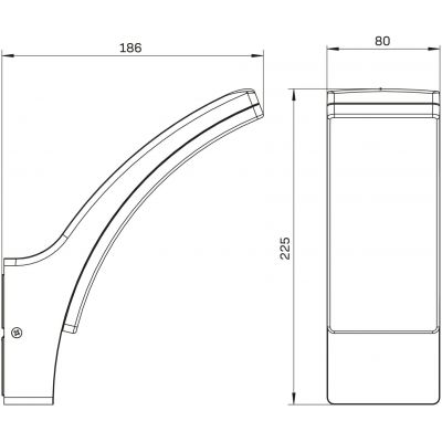 Goldlux Amy kinkiet zewnętrzny 1x12 W czarny-mleczny 331359