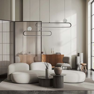 Goldlux Florentyna lampa wisząca 2x48 W biała/czarna 333896