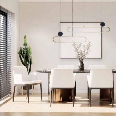 Goldlux Florentyna lampa wisząca 2x48 W złota 333902