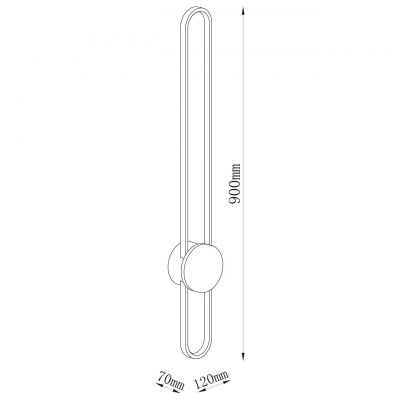 Goldlux Florentyna kinkiet 1x24 W złoty 333933