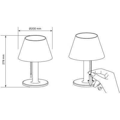 Goldlux Viola lampa solarna stołowa biały 325457