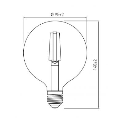 GTV żarówka 1x4 W 3000 K E27 LD-G125FEV4-30