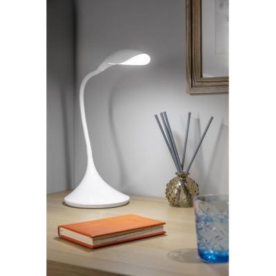 GTV Halley lampa biurkowa 1x7 W biała LB-HAL8W-00-DEC