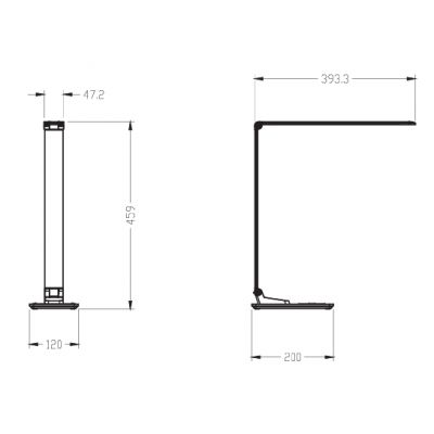 GTV Loneos lampa biurkowa 1x12 W czarna LB-LON12W-10-DEC