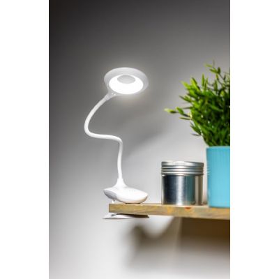 GTV lampa biurkowa 1x4 W biała LB-RIN4W-00-DEC