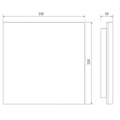 GTV Besa plafon 1x24 W biały LD-BES24WKW-30