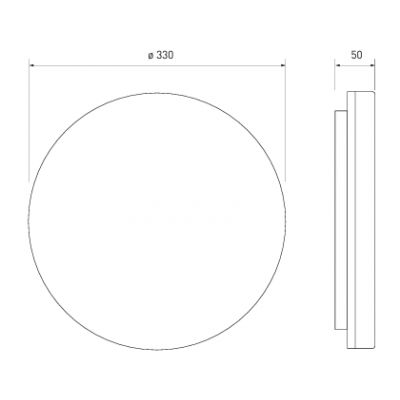 GTV Besa plafon 1x24 W biały LD-BES24WOK-30