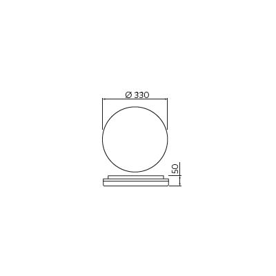 GTV Besa plafon 1x24 W biały LD-BES24WOK-DIM-30