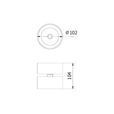 GTV Bianco lampa podsufitowa 1x8 W biała LD-BNCC8WOB-NB