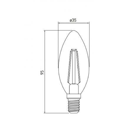 GTV żarówka 1x4 W 4000 K E14 LD-C35FL4M-40