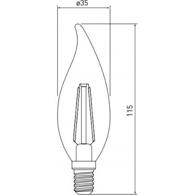 GTV żarówka 1x4 W 4000 K E14 LD-C35FL4M-40L