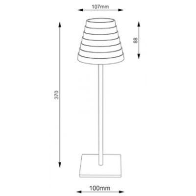 GTV Fizzi lampa stołowa 1x2,5 W czarna LD-FIZZI-10-DEC