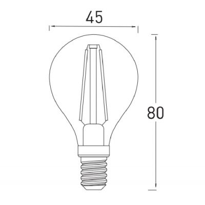 GTV żarówka 1x4 W 3000 K E14 LD-G45FL4M-30