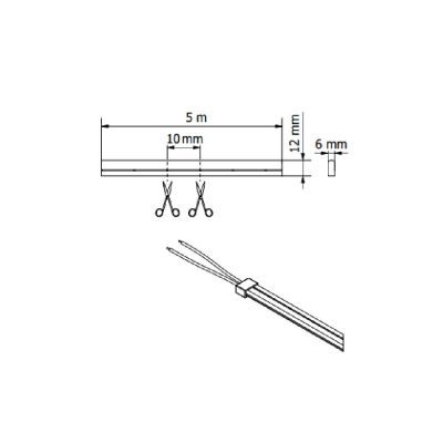 GTV taśma LED 500 cm 12 W LD-NF-12V6X12-65-NE