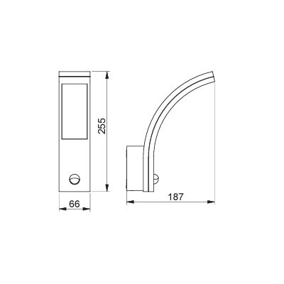 GTV Paris kinkiet zewnętrzny 1x10 W grafitowy LD-PAR10W40-10