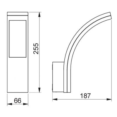 GTV Paris kinkiet zewnętrzny 1x10 W czarny LD-PAR10W40BC-10