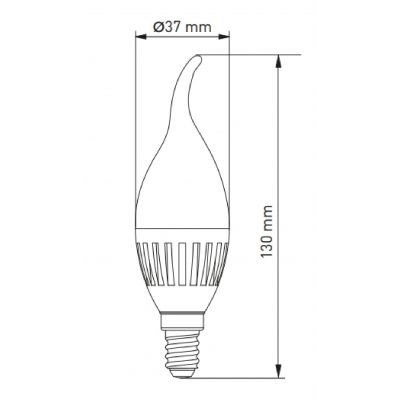 GTV żarówka 1x10 W 3000 K E14 LD-SMC37L-10