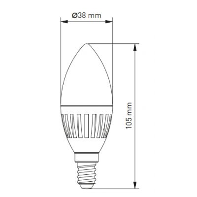GTV żarówka LED 1x10 W 3000 K E14 LD-SMDC37-10