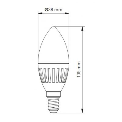 GTV żarówka LED 1x10 W 4000 K E14 LD-SMNDC37-10