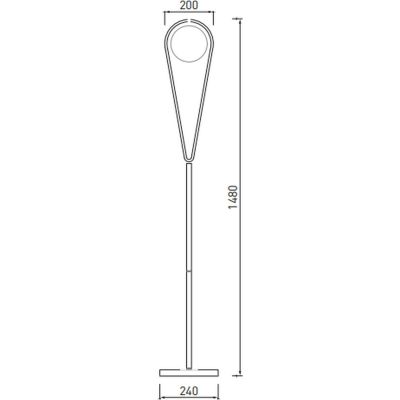 GTV Ciklop lampa stojąca 1x40 W złota LP-CIKLOP-F-40-DEC