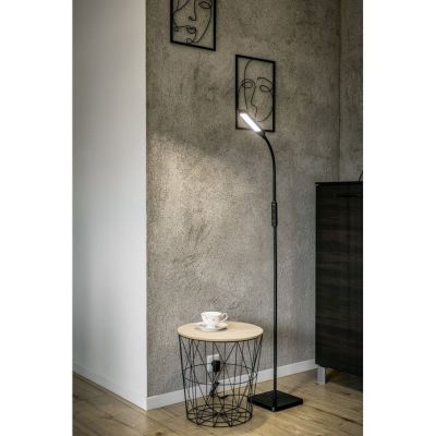 GTV Vasalia lampa stojąca 1x8 W czarna LP-VAS8W-10-DEC