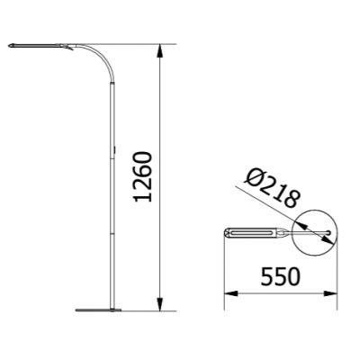 GTV York lampa stojąca 1x10 W biała LP-YORK10W-00-DEC