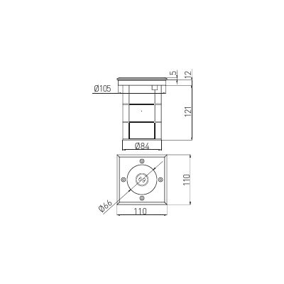 GTV Riven lampa najazdowa 1x50 W ON-ALFAKGU10-06