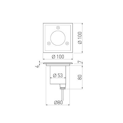 GTV Riven lampa najazdowa 1x50 W grafitowa ON-ALFAKGU10-06-MINI