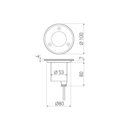 GTV Riven lampa najazdowa 1x10 W ON-ALFAOGU10-06-MINI