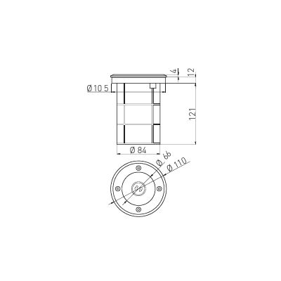 GTV Riven lampa najazdowa 1x50 W ON-ALFAOGU10-06