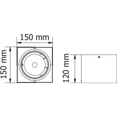 GTV Pireo lampa do zabudowy 1x50 W czarna OP-PIREN1-20