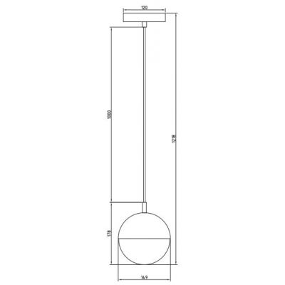 GTV Abies lampa wisząca 1x40 W złota OS-ABIES1-40-DEC