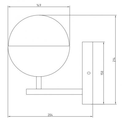 GTV Abies kinkiet 1x40 W czarny-złoty OS-ABIESW-40-DEC