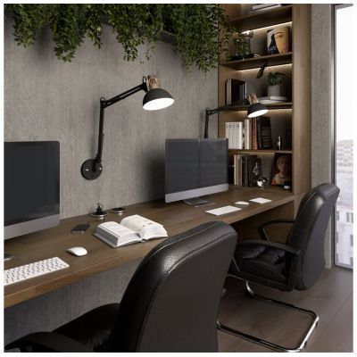 GTV Artemia kinkiet 1x40 W czarny-złoty OS-ARTW-E27-10-DEC