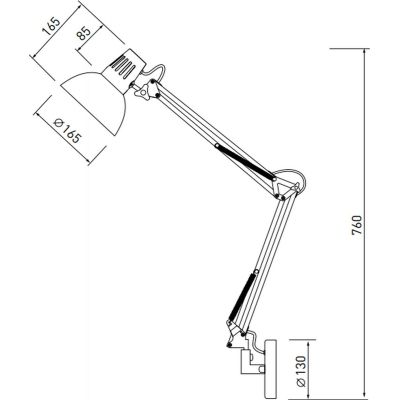 GTV Artemia kinkiet 1x40 W biały-srebrny OS-ARTW-E27-00-DEC