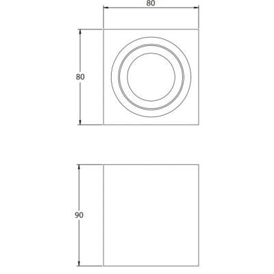 GTV Aveiro lampa podsufitowa 1x20 W czarna OS-AVB8090KW1-00