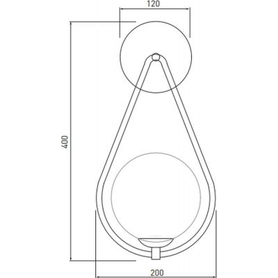 GTV Ciklop kinkiet 1x40 W złoty OS-CIKLOP2-40-DEC