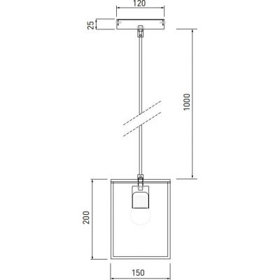 GTV Diu lampa wisząca 1x40 W czarna OS-DIU-10-DEC