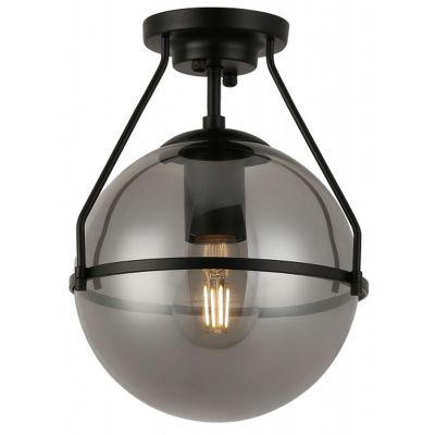 GTV Drop lampa podsufitowa 1x25 W czarna-przydymiona OS-DRO-10-DEC