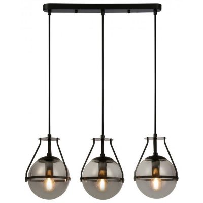 GTV Drop lampa wisząca 3x25 W czarna-przydymiona OS-DRO3-10-DEC