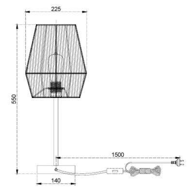 GTV Eranko lampa stołowa 1x40 W brązowa OS-ERAN4-05-DEC