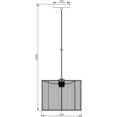 GTV Foresto lampa wisząca 1x40 W czarna OS-FORES-10-DEC