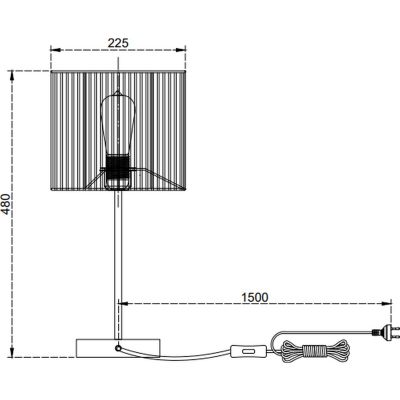 GTV Foresto lampa stołowa 1x40 W czarna OS-FORES4-10-DEC