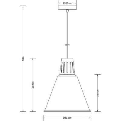 GTV Gianni lampa wisząca 1x40 W biała-srebrna OS-GIAN-L-E27-03-DEC