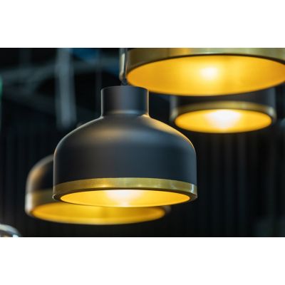 GTV Goldi lampa wisząca 1x40 W czarna-złota OS-GOLD1-11-DEC