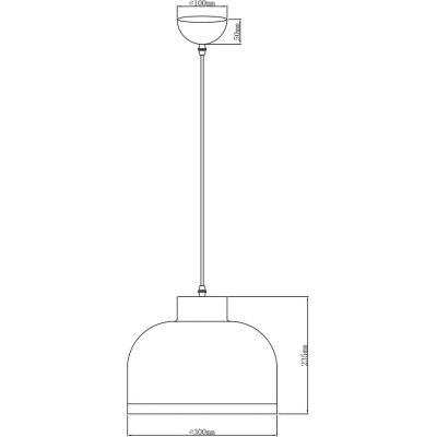 GTV Goldi lampa wisząca 1x40 W czarna-złota OS-GOLD1-11-DEC