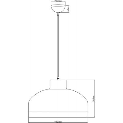 GTV Goldi lampa wisząca 1x40 W czarna-złota OS-GOLD2-11-DEC