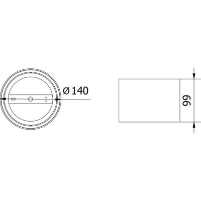 GTV Isumi lampa podsufitowa 1x50 W biała OS-ISUES111-10